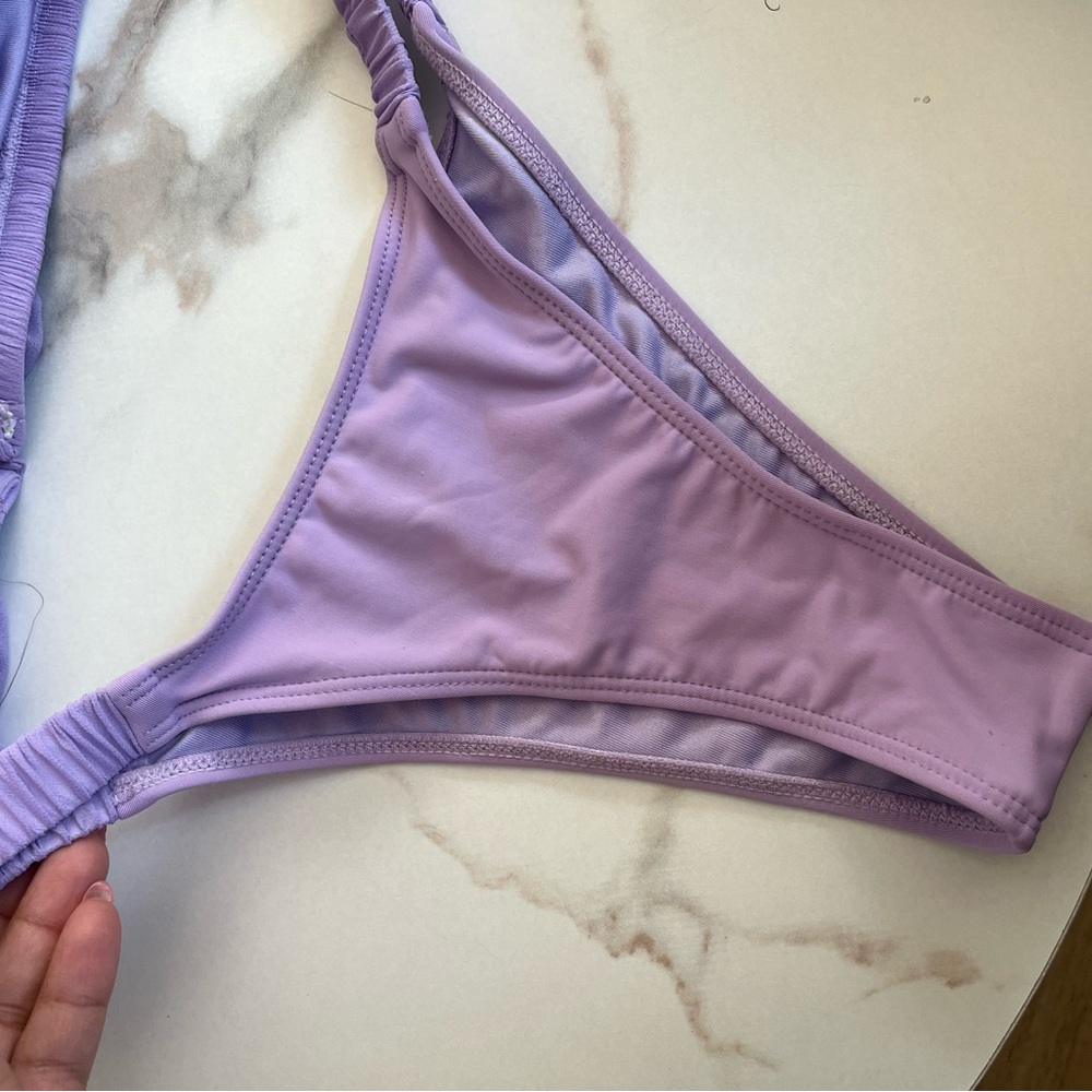 Lavender Ruffled Bikini Set - Picture 3 of 6